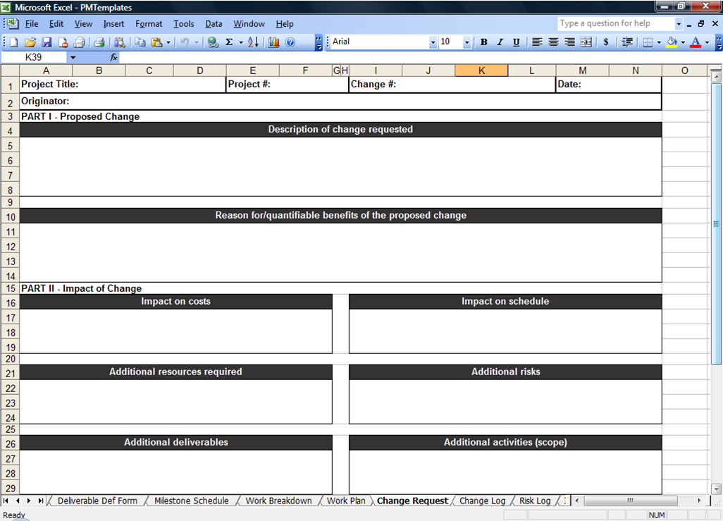 excel project management template download